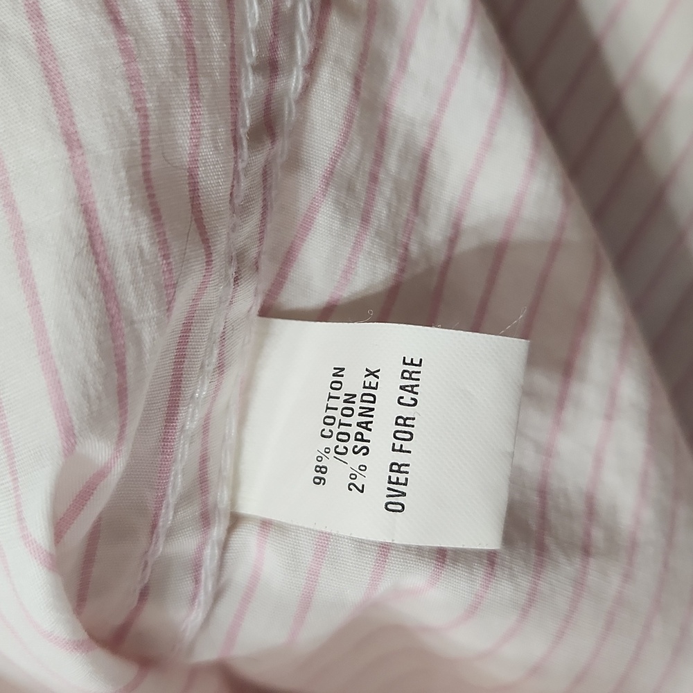 Abercrombie and Fitch Light Pink Pinstripe Long sleeve Blouse - Picture 11 of 12
